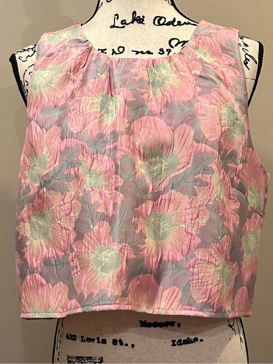 Abbey Glass Tops - Abbey Glass Sleeveless Crop Top Pink Paradise